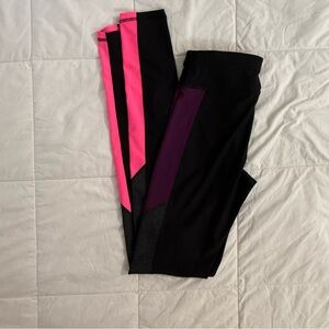 Xersion Women's Black and Pink Leggings